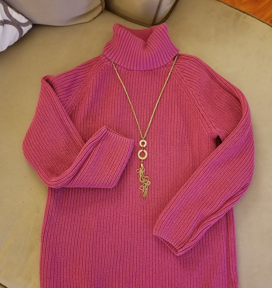 Pink Turtleneck Sweater